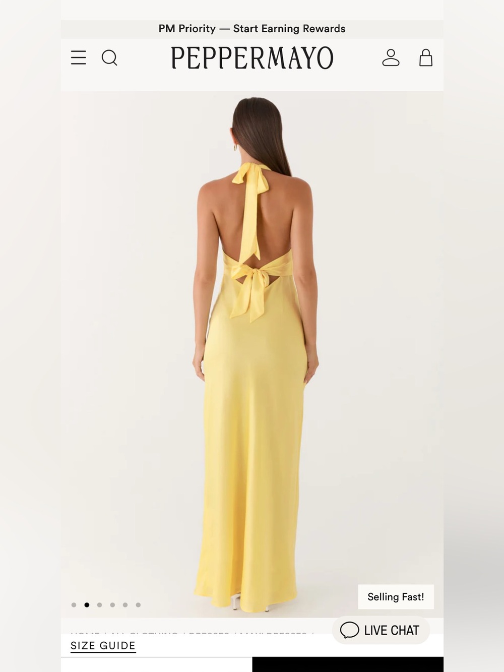 Peppermayo Heavy Hearted Satin Maxi Dress - Picture 2 of 4